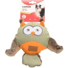 Camon Gıcırtılı Kanvas Baykuş Köpek Oyuncağı 30 Cm: Orta ve Büyük Irk Için Sesli Oyuncak