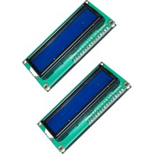 Atölye Elektronik 16X2 LCD Ekran I2C Modüllü - Mavi - Arduino Uyumlu - 2 Adet