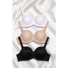 Skin Verse Çok Renkli Sütyen Balenli Toparlayıcı 3'lü Set
