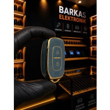 Barkas Elektronik Symbol Trafic Sustasız Nano Anahtar Kılıfı 2 Buton Gri Gold