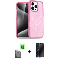 Marsilyan™- iPhone 16 Pro Max Kılıf Nova Asil Prime - Siyah 3D Antistatik Hayalet Cam Ekran Koruyucu + Raze Metal Kamera Lens - Sh