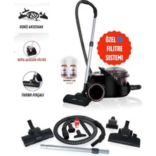 Arnica Bora 2400W Yüksek Emiş Gücü Su Filtreli Özel Su Hazneli Sistemi ile Tozu Suya Hapseden %99.9 Hijyenik Temizlik Sağlayan Hepa 13 Filtreli Sulu Süpürge 
