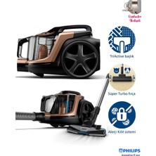 Philips Marathon Daily - Yüksek Emiş Gücü, Sessiz Çalışma ve Hepa Filtre 7000 Serisi Turbo Halıdöver Fırçalı Süpürge