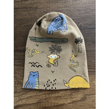 Gülümse Gel Yenidoğan Kız Erkek Bebek Hayvan Desenli Hayvanat Bahçesi Bandana Şapka Başlık Fiyonklu Bere
