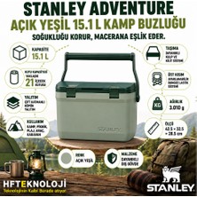 Stanley Açık Yeşil Adventure Taşınabilir Soğutucu Kamp Buzluğu 15.1 Lt
