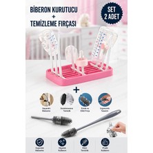 Cocovia Elite ( 2'li Pratik Biberon Set ) Biberon Kurutucu + Temizleme Fırçası - Bebek Biberon 2'li Seti 1 Adet