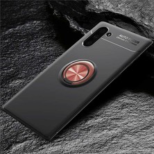 ZM Store Galaxy Note 10 Uyumlu Kılıf Yüzük Standlı Pürüzsüz ve Soft Yüzey Ravel Kapak