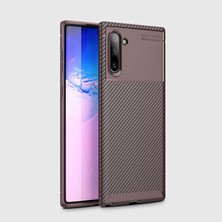 ZM Store Galaxy Note 10 Uyumlu Kılıf Karbon Tasarımlı Harika Kesim Negro Kapak