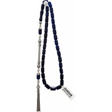 Benko Kehribar Tesbih Kapsül Kesim 11.7gr Taş ÇAPI:5,3X10 Mm,tam BOY:31CM Orjinal Gümüş.