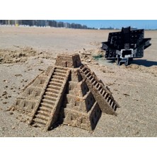 Demirhan3D 🏖️🗿 Chichen Itza Piramit Kum Kalesi Kalıbı – Petg Isıya & Suya Dayanıklı Siyah