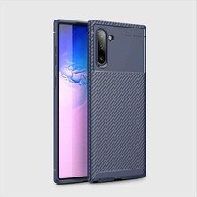 ZM Store Galaxy Note 10 Uyumlu Kılıf Karbon Tasarımlı Harika Kesim Negro Kapak
