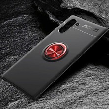 ZM Store Galaxy Note 10 Uyumlu Kılıf Yüzük Standlı Pürüzsüz ve Soft Yüzey Ravel Kapak