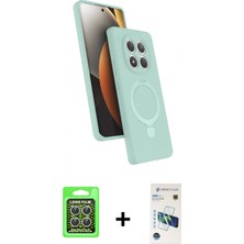 Marsilyan™- Redmi Note 15 Pro 5g Kılıf Iz Işık Koleksiyonu - Siyah 3D Antistatik Cam Ekran Koruyucu + Raze Metal Kamera Lens - Gs