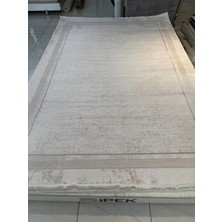 Luxess Halı Beymensss Halı 00027A Bej Krem Yün Akrilik Üst Kalite Çerçeveli Avangard Modern Salon Halısı