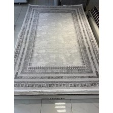 Luxess Halı Kelebek Halı MK510 Gri Antrasit Krem Yün Akrilik Üst Kalite Çerçeveli Avangard Salon Halısı