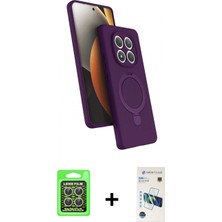 Marsilyan™- Redmi Note 15 Pro 5g Kılıf Iz Işık Koleksiyonu - Siyah 3D Antistatik Cam Ekran Koruyucu + Raze Metal Kamera Lens - Gs