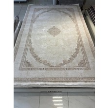 Luxess Halı Kelebek Halı MK509 Bej Krem Yün Akrilik Üst Kalite Göbekli Avangard Klasik Salon Halısı