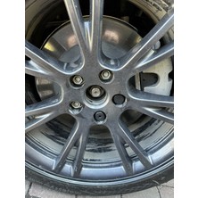 3D Baskı Zamanı Tesla Model 3 / Model Y Uyumlu Jant Bijon Kapağı Seti - Siyah Mat