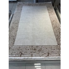Luxess Halı Kelebek Halı MK500 Bej Krem Yün Akrilik Üst Kalite Çerçeveli Avangard Salon Halısı