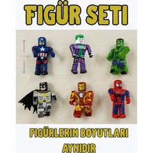 Boratila Toys Blok Süper Kahramanseti -Örümcekadam, Batman,hulk, Kaptan Amerika,demir Adam,joker Temalıkarakterler