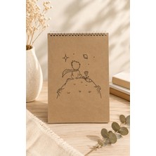 Z&R Craft Küçük Prens Motifli 50 Sayfa Çizgisiz Craft Defteri A5 Boyutunda Çizgisiz Kraft Defteri
