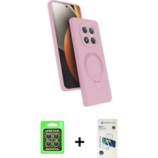 Marsilyan™- Redmi Note 15 Pro 5g Kılıf Iz Işık Koleksiyonu - Siyah 3D Antistatik Cam Ekran Koruyucu + Raze Metal Kamera Lens - Gs