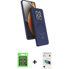 Marsilyan™- Redmi Note 15 Pro 5g Kılıf Iz Işık Koleksiyonu - Siyah 3D Antistatik Cam Ekran Koruyucu + Raze Metal Kamera Lens - Gs