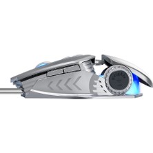 T-Wolf G530 Robocop Rgb Gaming Mouse 6400 Dpı Kablolu Oyuncu Mouse 1000Hz Gri