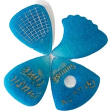PINAXAR Epoksi 4 Parça Gitar Pena Seti, Mavi Plektrum