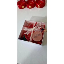 PINAXAR Epoksi Mumluk ve Mum Seti, Aromalı Tütsü ve Kurutulmuş Çiçekli Dekoratif Hediye Kutusu