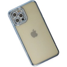 Hsc Bilişim Iphone 12 Pro Kılıf Joke Taşlı Silikon - Mavi