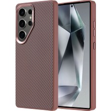 Galaxy S25 Ultra Kılıf M-Safe Şarj Özellikli Karbon Fiber Görünümlü Zore Troy Kapak