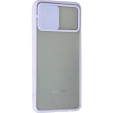 Hsc Bilişim Galaxy A02 Kılıf Palm Buzlu Kamera Sürgülü Silikon - Lila