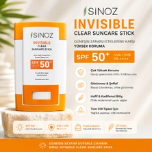 Sinoz Nemlendirici Şeffaf Stick Güneş Kremi SPF50+ 15 gr