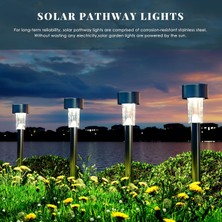 Munico 100 Adet Bahçe LED Güneş Enerjili Lambalar Veranda Çim Bahçe Giriş Yolu Yürüyüş Yolu Için Paslanmaz