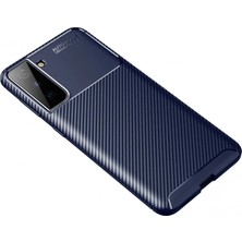 Hsc Bilişim Galaxy S21 Plus Kılıf Auto Focus Karbon Kapak - Lacivert