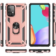 Hsc Bilişim Galaxy A52 Kılıf Sofya Yüzüklü Silikon Kapak - Rose