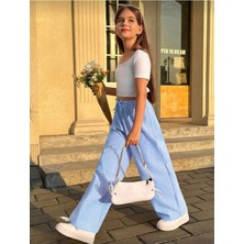 Lea Kids Kız Çocuk Rahat Trend Çizgili Pantalon