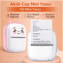 TeknolojiSA Mini Bluetooth Termal Yazıcı Çocuk Fotoğraf ve Not Yazıcı Taşınabilir Cep Yazıcısı