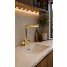 Armour Armatür Mat Gold Arıtıcı Mutfak Bataryası Arıtıcıya Uygun Mutfak Bataryası