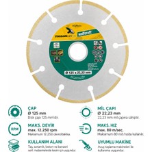 Wolfcraft 125 mm Elmas Kesici Disk