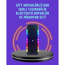 Ev ve Dış Mekan Kullanımına Uygun Rgb Işıklı Hoparlör TKNPX-4342