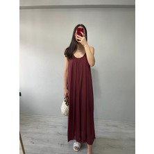 Nice Boutique Ip Askılı Astarlı Salaş Midi Elbise