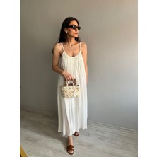 Nice Boutique Ip Askılı Astarlı Salaş Midi Elbise