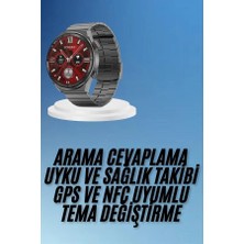 Çağrı Cevaplama Sesli Asistan Çoklu Dil Desteği 5.0 Bluetooth Akıllı Saat TKNPX-4342