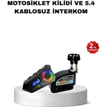 Bluetooth 5.4 Intercom ve Alarmlı Disk Kilidi Seti Güçlü Ses ve Güvenlik TKNPX-4342