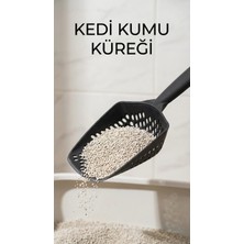 Kedi Kumu Eleme Küreği, Metal Gövde ve Ince Diş Yapısıyla Hijyenik Temizlik Amaçlı Tknpx-43