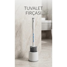 Deterjan Hazneli Esnek Silikon Başlıklı Tuvalet Fırçası TKNPX-4342