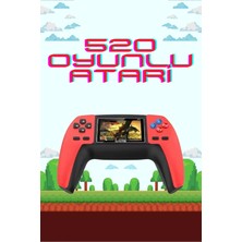 Teknoparkx 520 Retro Oyunlu El Konsolu Atari Oyun Konsolu Taşınabilir Renkli TKNPX-4342 Yüksek Hassasiyet