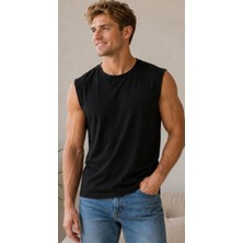 Montree Erkek Geniş Kalıp Kolsuz T-Shirt